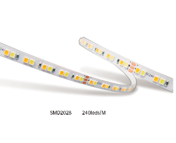 SMD2028-240leds/m IP20 CCT Adjustable Flex LED Strip